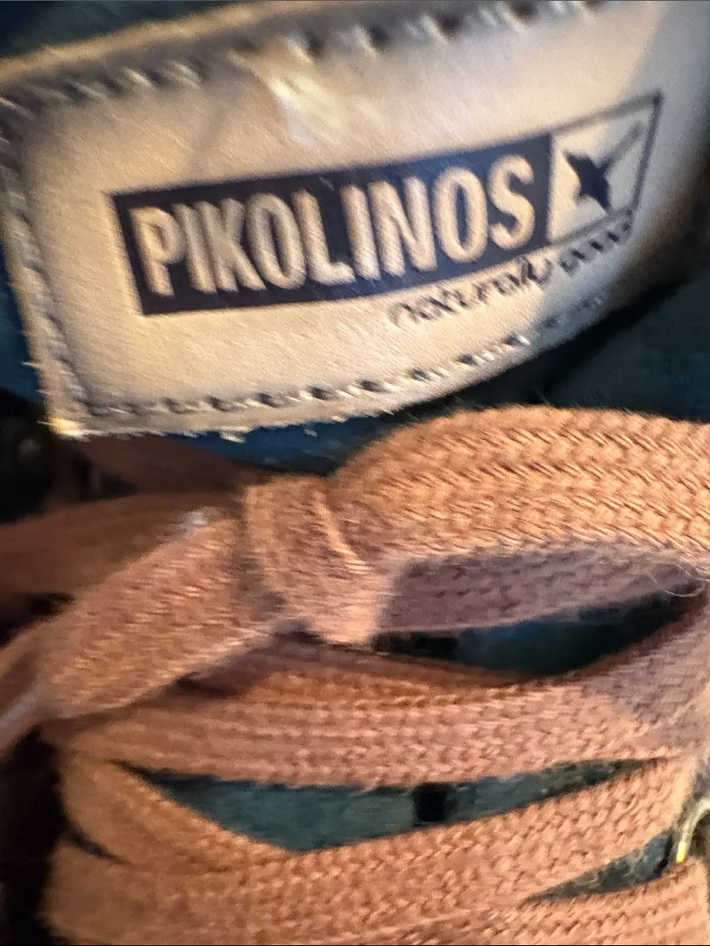 PIKOLINOS woman’s  Brown Leather Boots with Navy Tongue hiking boots - Picture 2 of 9